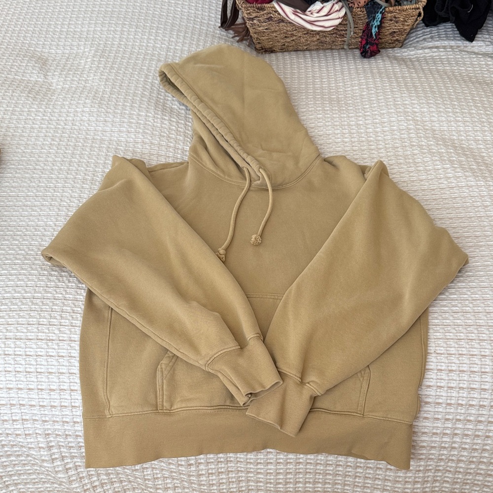 TNA COMFORT FLEECE |  Women's Tan Hoodie Sweater / Size 1